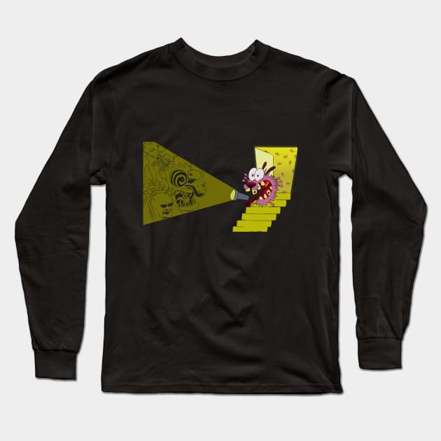 courage the cowardly dog Long Sleeve T-Shirt by ahstud 